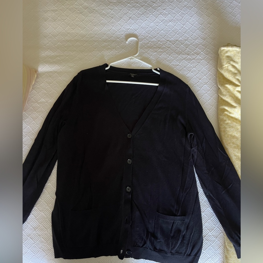 A Talbots Midnight Blue Boyfriend Cardigan